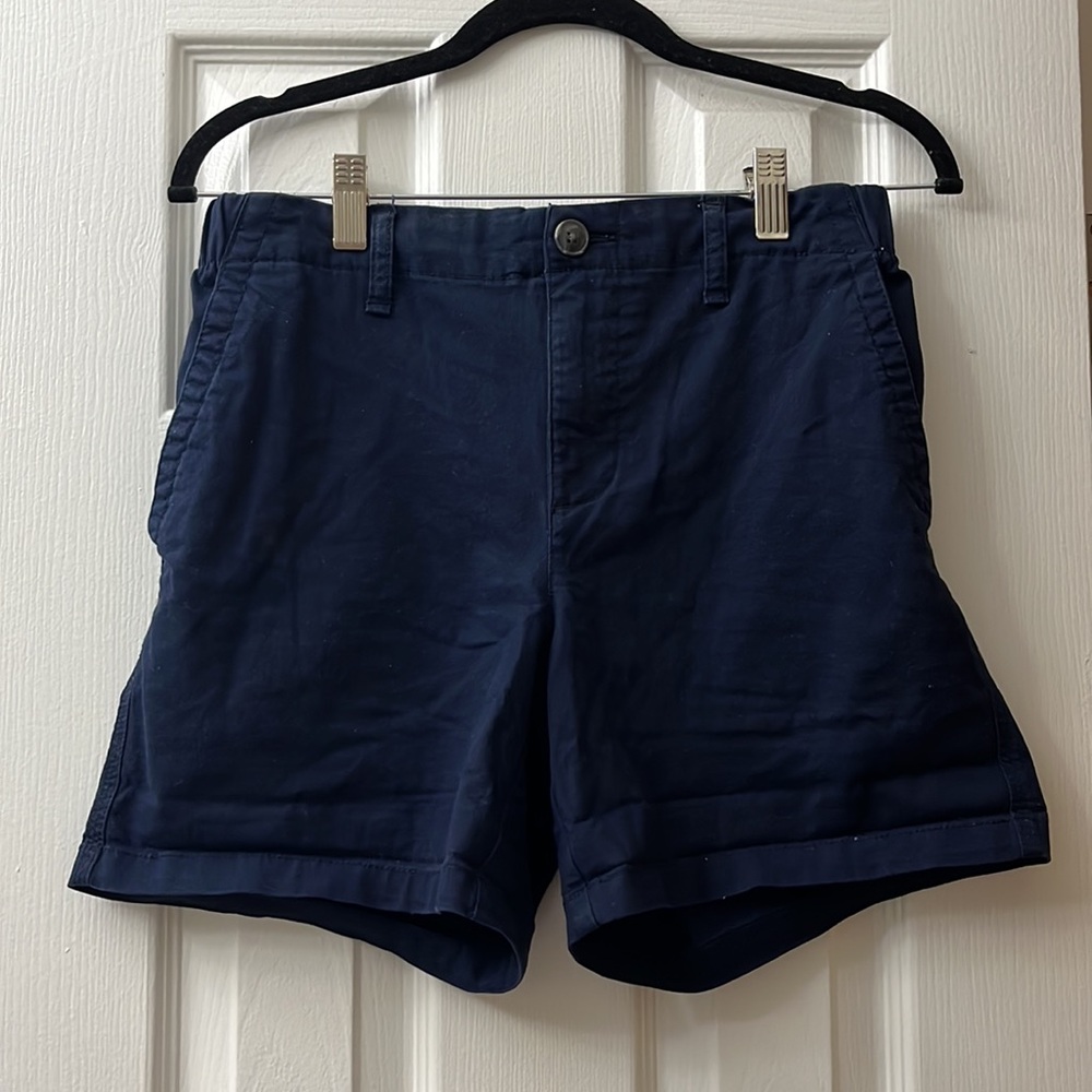 XS Navy Chino Shorts with Elastic Waist - Picture 3 of 4